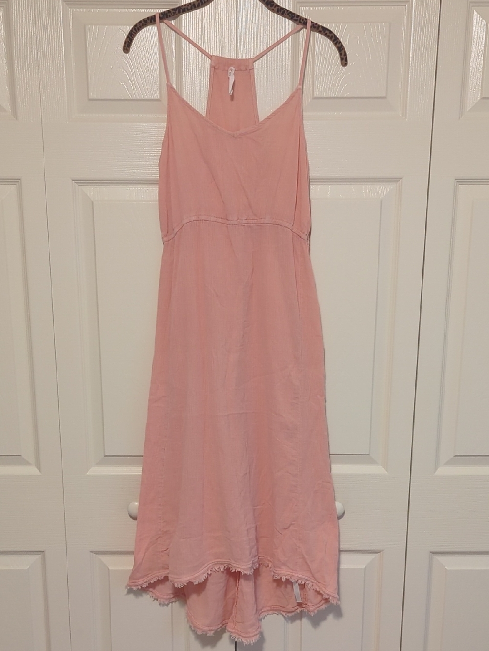Daily Practice Women's Coral/PINK Spaghetti-Strap Cotton Midi Dress